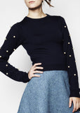 AW11 Pearl Sleeve Knit Jumper