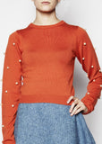 AW11 Pearl Sleeve Knit Jumper