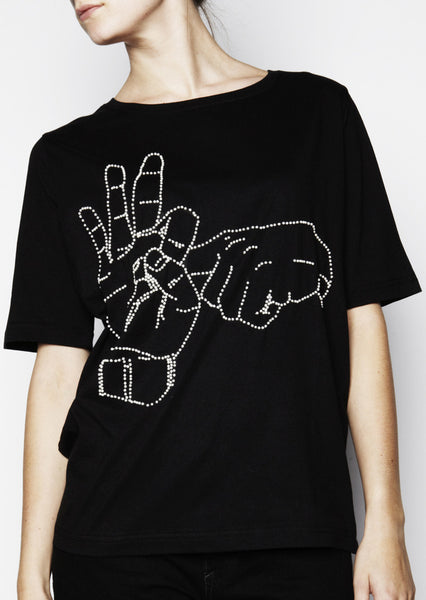 AW11 Pearl Hands Oversized Tee